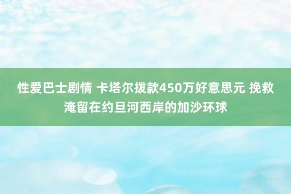 性爱巴士剧情 卡塔尔拨款450万好意思元 挽救淹留在约旦河西岸的加沙环球