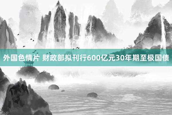 外国色情片 财政部拟刊行600亿元30年期至极国债