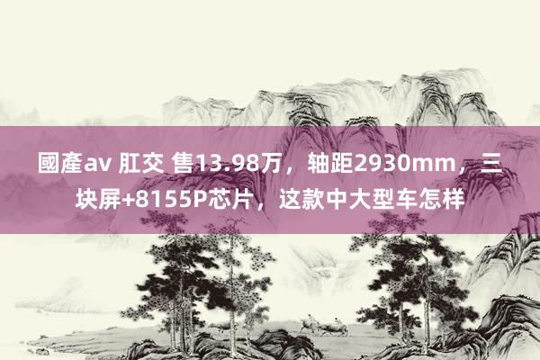 國產av 肛交 售13.98万，轴距2930mm，三块屏+8155P芯片，这款中大型车怎样