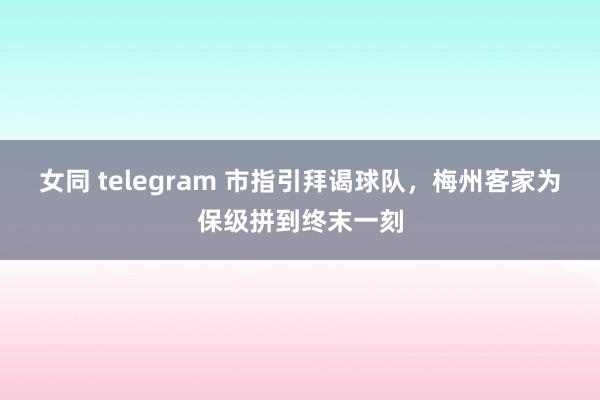 女同 telegram 市指引拜谒球队，梅州客家为保级拼到终末一刻