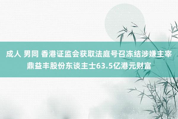 成人 男同 香港证监会获取法庭号召冻结涉嫌主宰鼎益丰股份东谈主士63.5亿港元财富