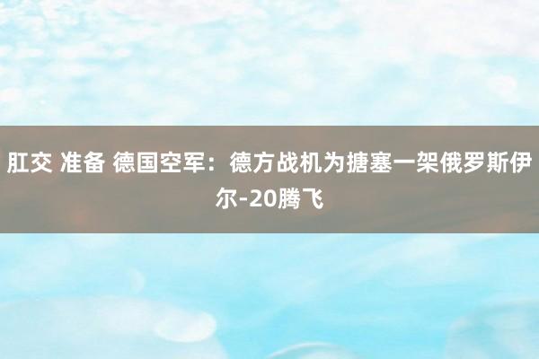 肛交 准备 德国空军：德方战机为搪塞一架俄罗斯伊尔-20腾飞