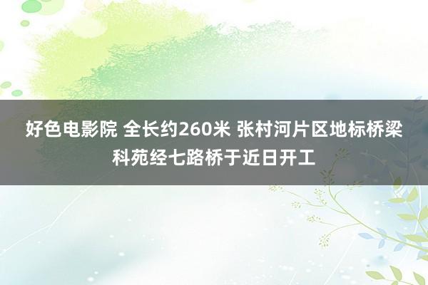 好色电影院 全长约260米 张村河片区地标桥梁科苑经七路桥于近日开工