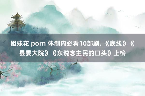 姐妹花 porn 体制内必看10部剧， 《底线》《县委大院》《东说念主民的口头》上榜