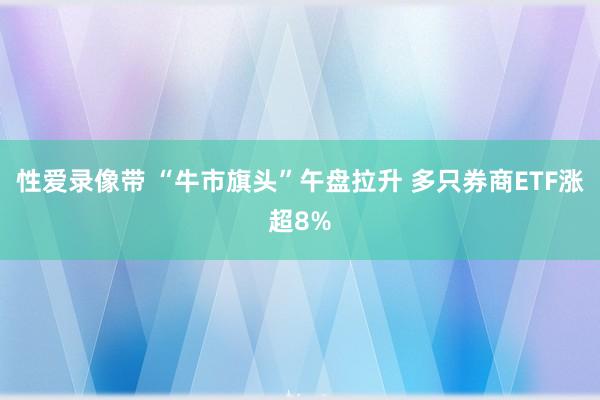 性爱录像带 “牛市旗头”午盘拉升 多只券商ETF涨超8%