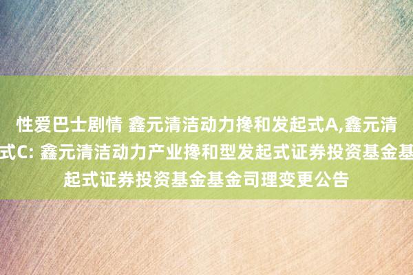 性爱巴士剧情 鑫元清洁动力搀和发起式A，鑫元清洁动力搀和发起式C: 鑫元清洁动力产业搀和型发起式证券投资基金基金司理变更公告