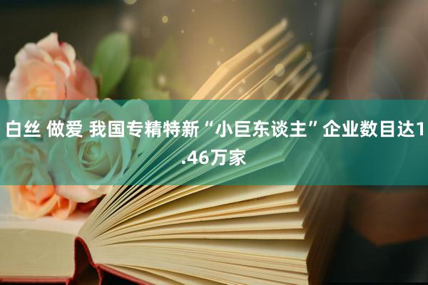 白丝 做爱 我国专精特新“小巨东谈主”企业数目达1.46万家