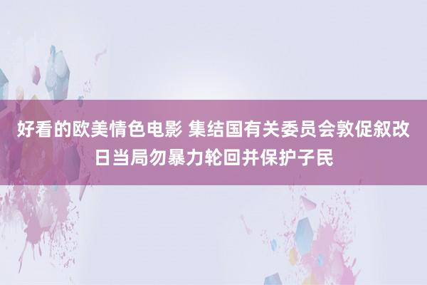 好看的欧美情色电影 集结国有关委员会敦促叙改日当局勿暴力轮回并保护子民