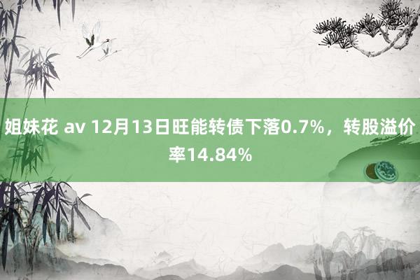 姐妹花 av 12月13日旺能转债下落0.7%，转股溢价率14.84%