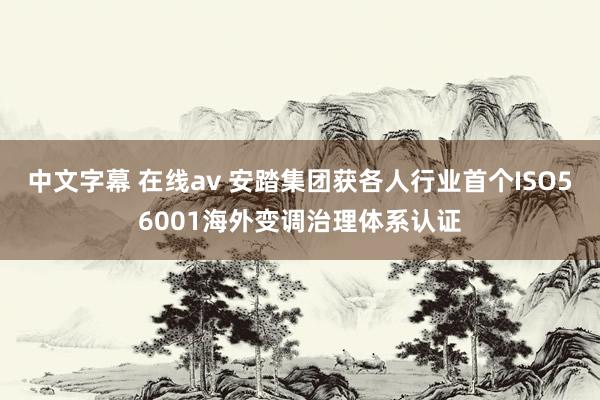 中文字幕 在线av 安踏集团获各人行业首个ISO56001海外变调治理体系认证