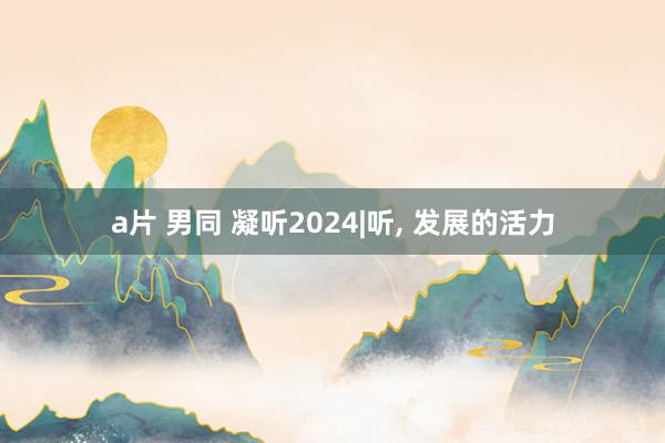 a片 男同 凝听2024|听， 发展的活力