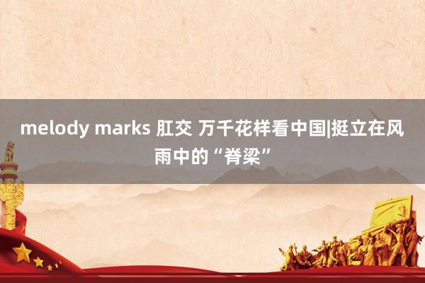 melody marks 肛交 万千花样看中国|挺立在风雨中的“脊梁”