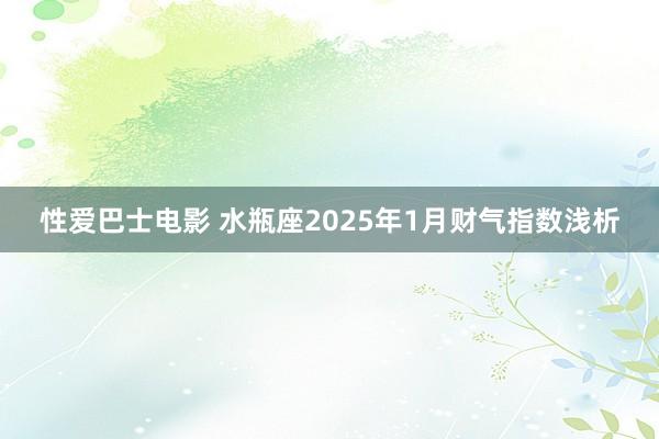 性爱巴士电影 水瓶座2025年1月财气指数浅析