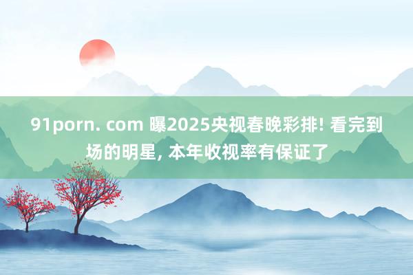 91porn. com 曝2025央视春晚彩排! 看完到场的明星， 本年收视率有保证了