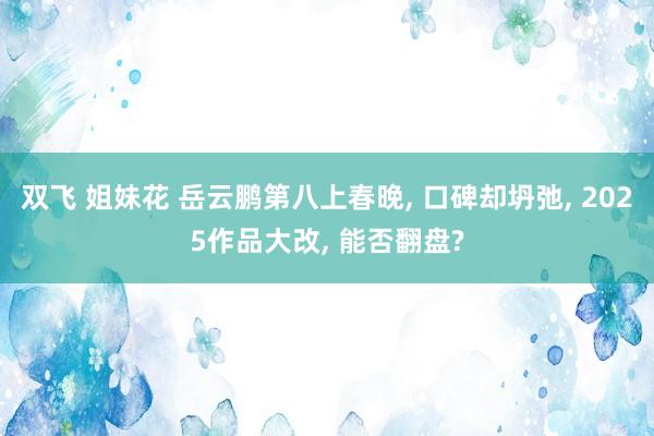 双飞 姐妹花 岳云鹏第八上春晚， 口碑却坍弛， 2025作品大改， 能否翻盘?